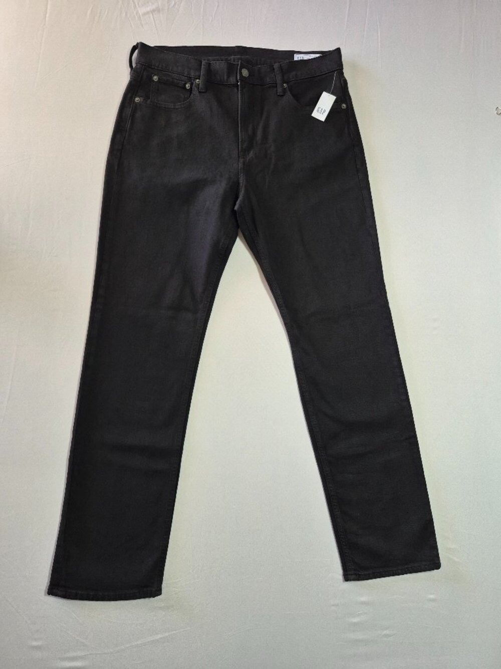 NWT Gap 90's Straight High Rise Black Jeans Womens Size 28 6T Tall Denim